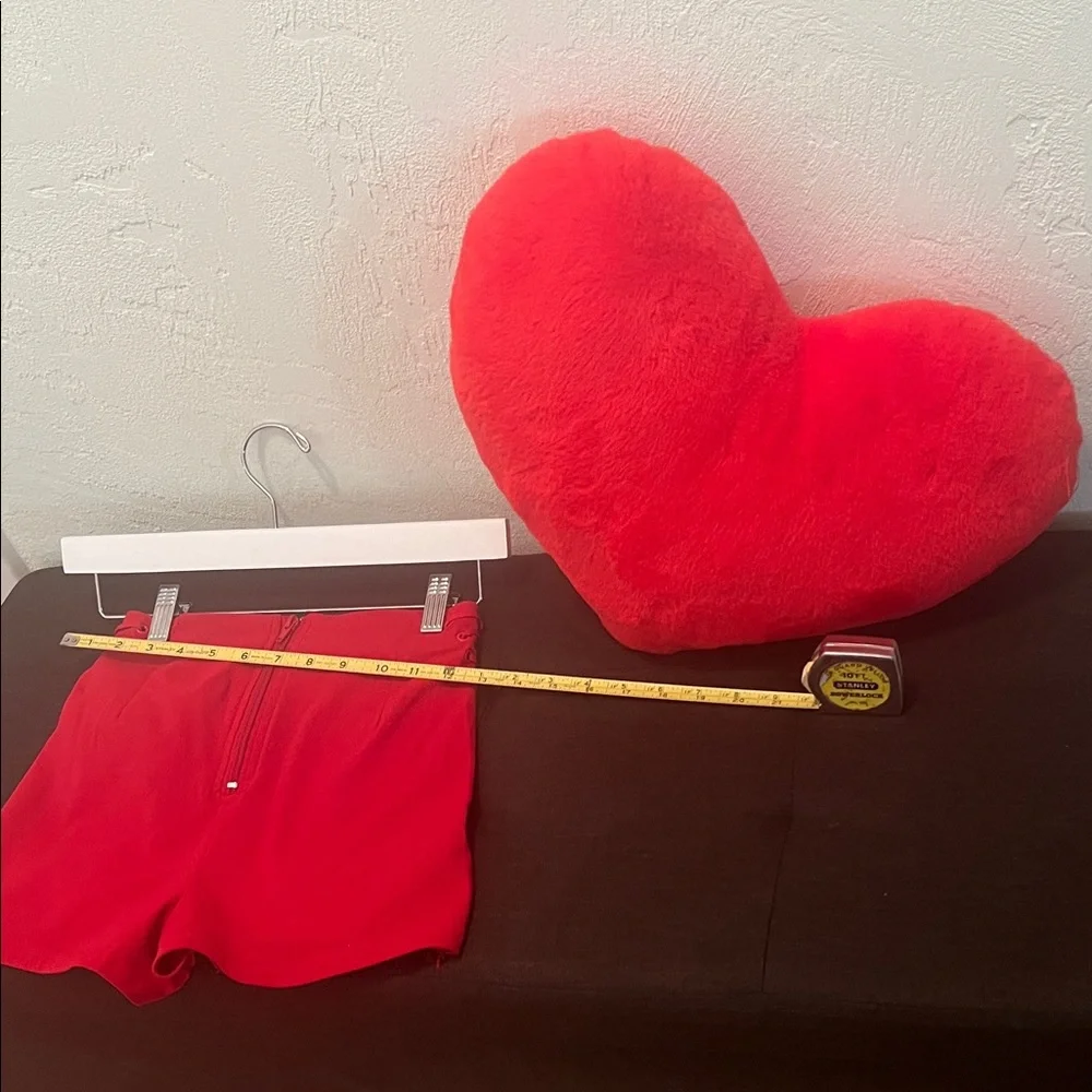 #1649** Spirit Red High-Waist Lace-Up Side Shorts - Picture 7 of 10